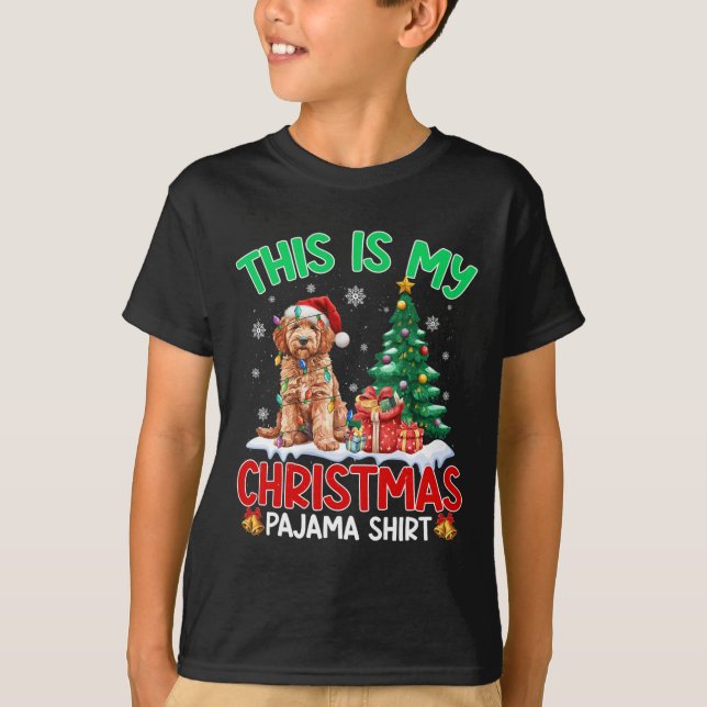 T-shirt C'Est Mon Amoureux des chiens De Pajama Goldendood (Devant)