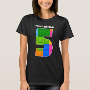 T-shirt C'est mon anniversaire 5 5e année Anniversaire bri