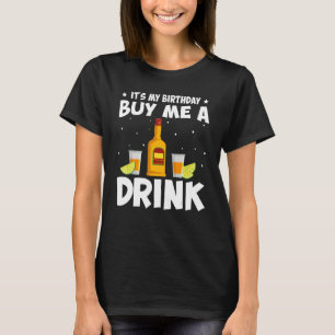 T-shirt C'est mon anniversaire Achetez-moi un verre de vin