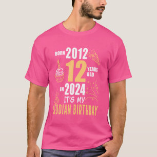 T-shirt C'est mon anniversaire béddien Né 2012 12 ans dans