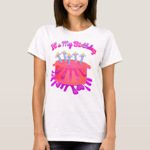 T-shirt C'est mon B-Day Anniversaire Cake Graphic Tee