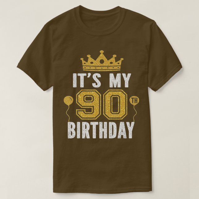 T-shirt C'est mon cadeau d'anniversaire de 90e pour homme  (Design devant)