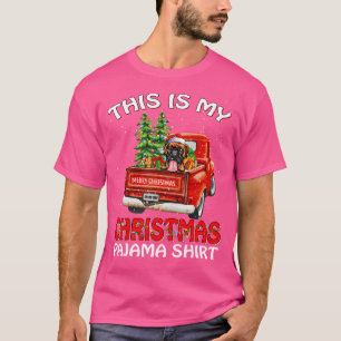 T-shirt C'Est Mon Camion Chemise De Noël Camion Rouge
