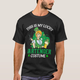 T-shirt C'Est Mon Chanceux Costume Bartender Happy Patrick