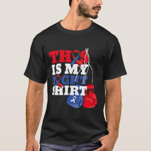 T-shirt C'Est Mon Chemise De Combat Chd Coeur Lutte S
