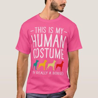 T-shirt C'Est Mon Chien De Boxe Humain