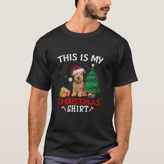 T-shirt C'est mon chien roux roux roux Père Noël H (Devant)