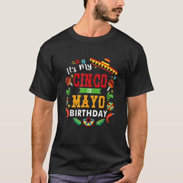 T-shirt C'Est Mon Cinco De Mayo Anniversaire Drôle Anniver (Devant)