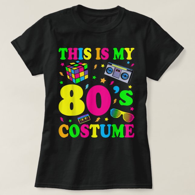 T-shirt C'est mon costume 80's Costume cadeaux 80 Trier (Design devant)