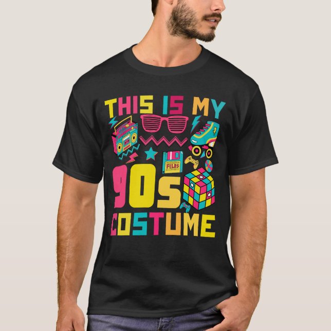 T-shirt C'Est Mon Costume 90s Fête 90s Drôle Est Mes 90s (Devant)