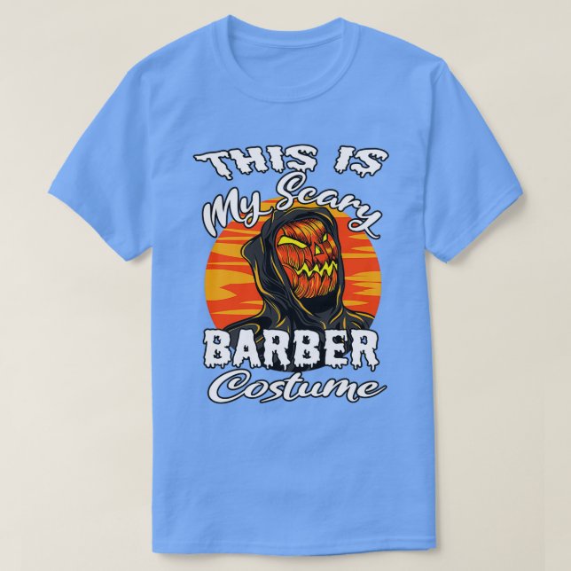 T-shirt C'est mon costume de barbier effrayant pour les ho (Design devant)