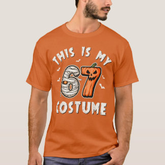 T-shirt C'est mon costume de Halloween 67 numéro 6 7 Mème