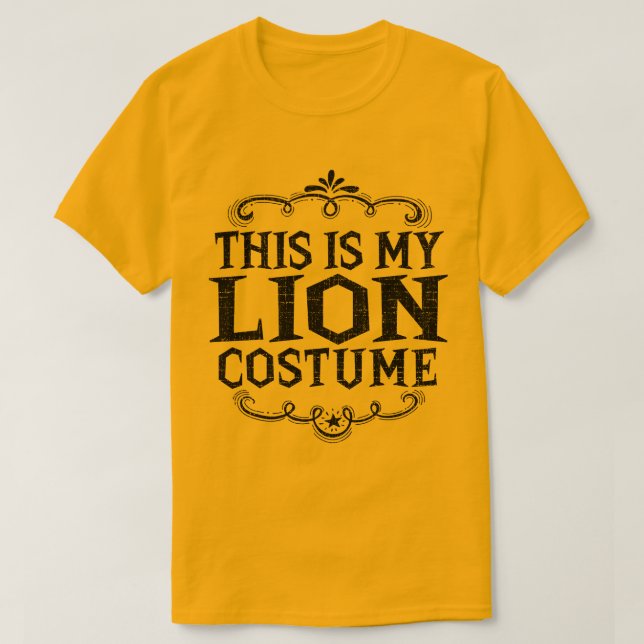 T-shirt C'Est Mon Costume De Lion Drôle Halloween Lazy (Design devant)