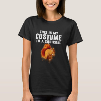 T-shirt C'Est Mon Costume D'Écureuil Animal Graphisme Drôl