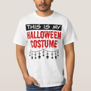 T-shirt C'est mon costume d'Halloween crânes étoiles