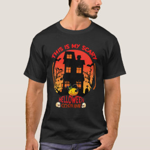 T-shirt C'est mon costume d'Halloween de chat noir effraya