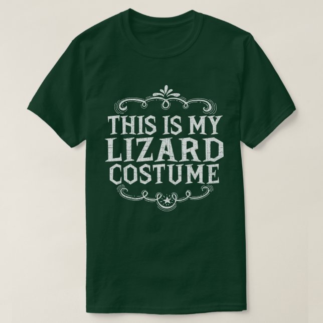 T-shirt C'Est Mon Costume D'Halloween Lazy Drôle Lizard (Design devant)