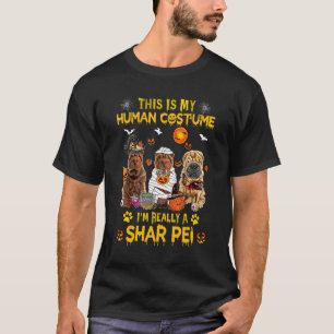 T-shirt C'est Mon Costume D'humain Je Suis Réellement Un S