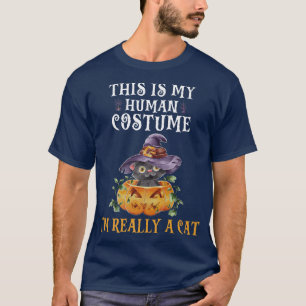 T-shirt C'est mon costume d'humain Je suis vraiment un cha