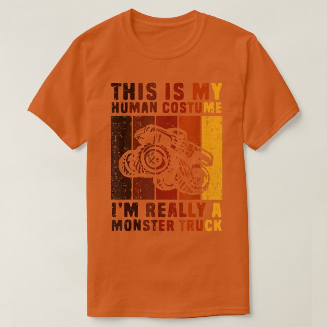 T-shirt C'Est Mon Costume Humain Je Suis Vraiment Un Camio (Design devant)