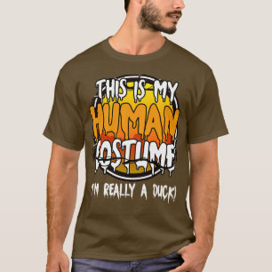 T-shirt C'Est Mon Costume Humain Je Suis Vraiment Un Canar