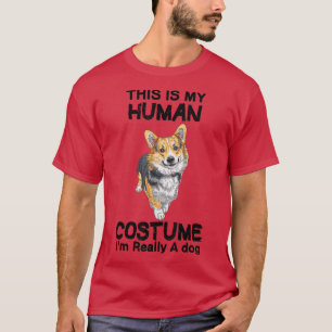 T-shirt C'est mon costume humain Je suis vraiment un chien