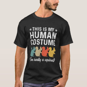 T-shirt C'Est Mon Costume Humain Je Suis Vraiment Un Hal D