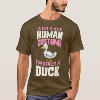 T-shirt C'est mon costume humain Je suis vraiment un Hallo
