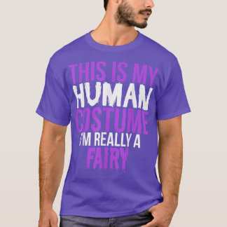T-shirt C'est mon costume humain Je suis vraiment un Hallo