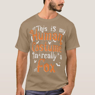 T-shirt C'Est Mon Costume Humain Je Suis Vraiment Un Hallo