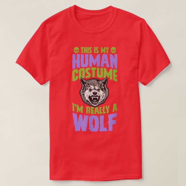 T-shirt C'Est Mon Costume Humain Je Suis Vraiment Un Lf Ha (Design devant)