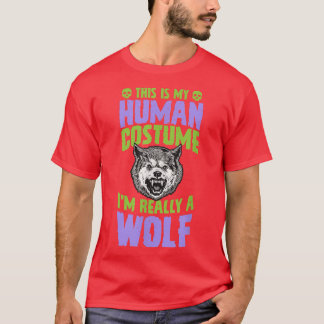 T-shirt C'Est Mon Costume Humain Je Suis Vraiment Un Lf Ha
