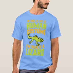 T-shirt C'est mon costume humain Je suis vraiment un Lizar