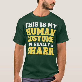 T-shirt C'est mon costume humain Je suis vraiment un requi
