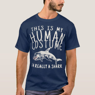 T-shirt C'est mon costume humain Je suis vraiment un requi