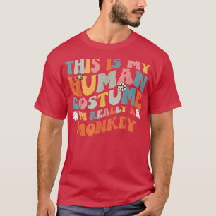 T-shirt C'est mon costume humain Je suis vraiment un Rétro