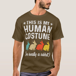 T-shirt C'Est Mon Costume Humain Je Suis Vraiment Un Rétro