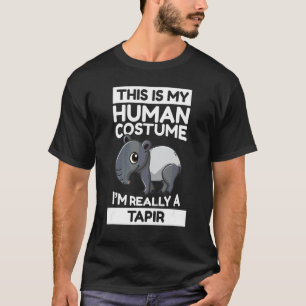 T-shirt C'est mon costume humain Je suis vraiment un Tapir