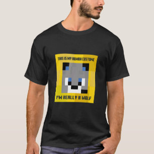 T-shirt C'est mon costume humain Je suis vraiment un Wolf