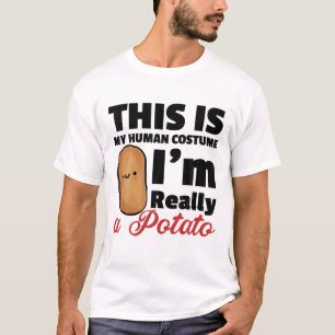 T-shirt C'Est Mon Costume Humain Je Suis Vraiment Une Hall