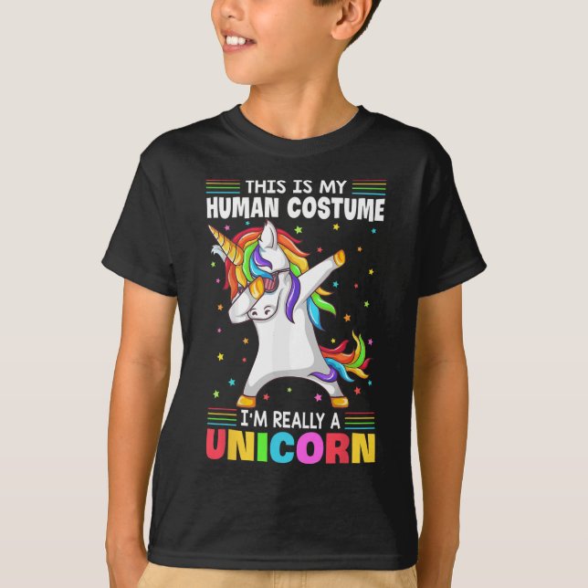 T-shirt C'est mon costume humain Je suis vraiment une sall (Devant)