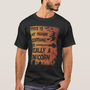 T-shirt C'est mon costume humain Je suis vraiment une sall