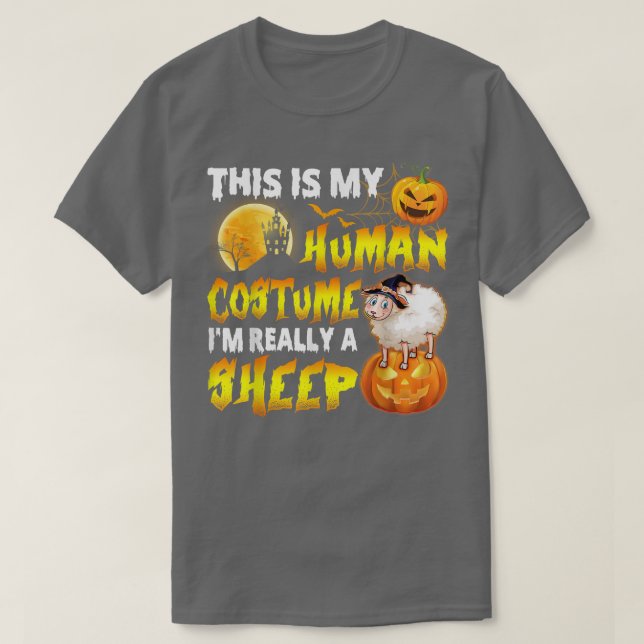 T-shirt C'est mon costume humain Je suis vraiment une sorc (Design devant)