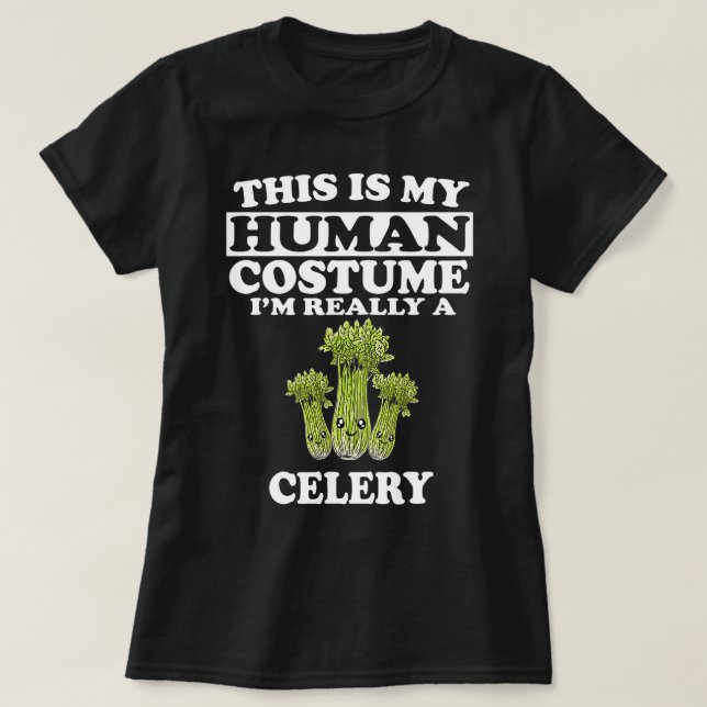 T-shirt C'Est Mon Costume Humain Je Suis Vraiment Une Vege (Design devant)