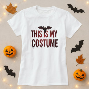 T-shirt C'Est Mon Costume Laisser Un Texte Effrayant Hallo
