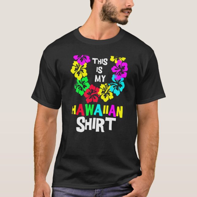 T-shirt C'Est Mon Costume Luau Tropical Hawaïen H (Devant)