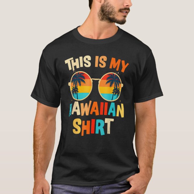 T-shirt C'Est Mon Costume Luau Tropical Hawaïen H (Devant)