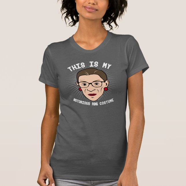 T-shirt C'est mon costume notoire RBG - blanc — El (Devant)