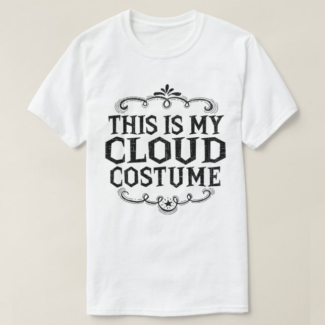 T-shirt C'Est Mon Costume Nuageux Drôle Halloween Lazy (Design devant)