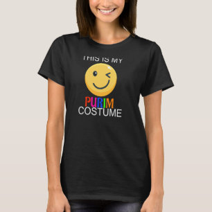 T-shirt C'Est Mon Costume Purim Drôle Masque Visage Juif D